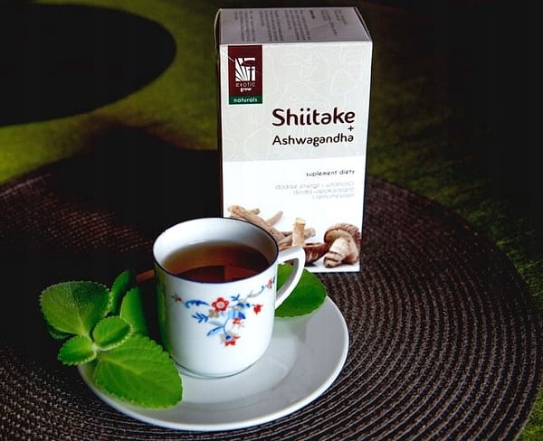 Tea with Ashwagandha and Shiitake mushrooms